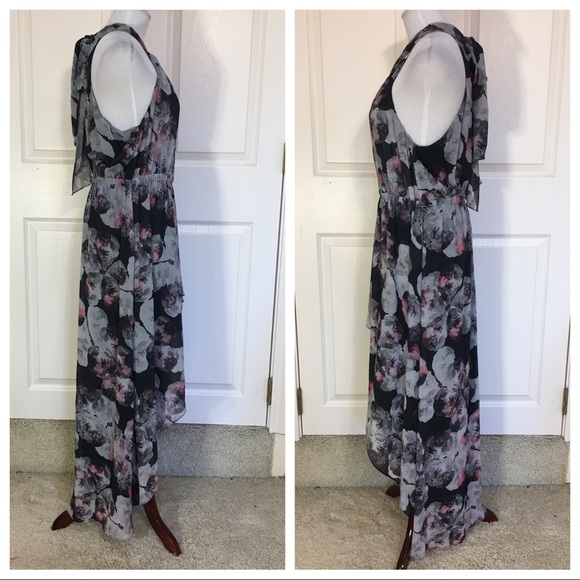 Badgley Mischka High Low Halter Dress size L - Picture 4 of 9
